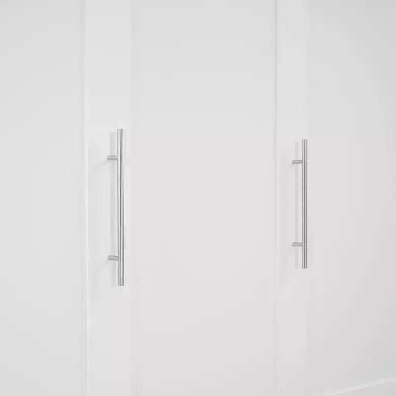 Schrankbett mit Ablagefächern und LED-Leuchten, klappbares Wandschrankbett für das Gästezimmer
