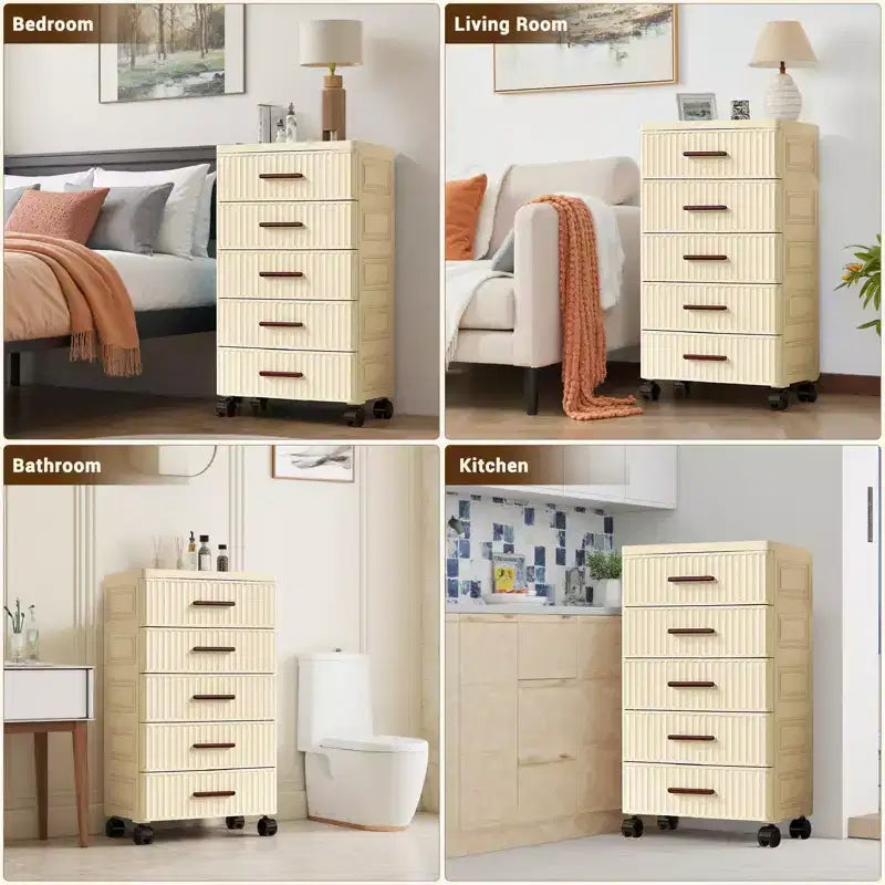 Meuble de rangement multifonctionnel - Organisateur mobile à tiroirs pour chambre et salon