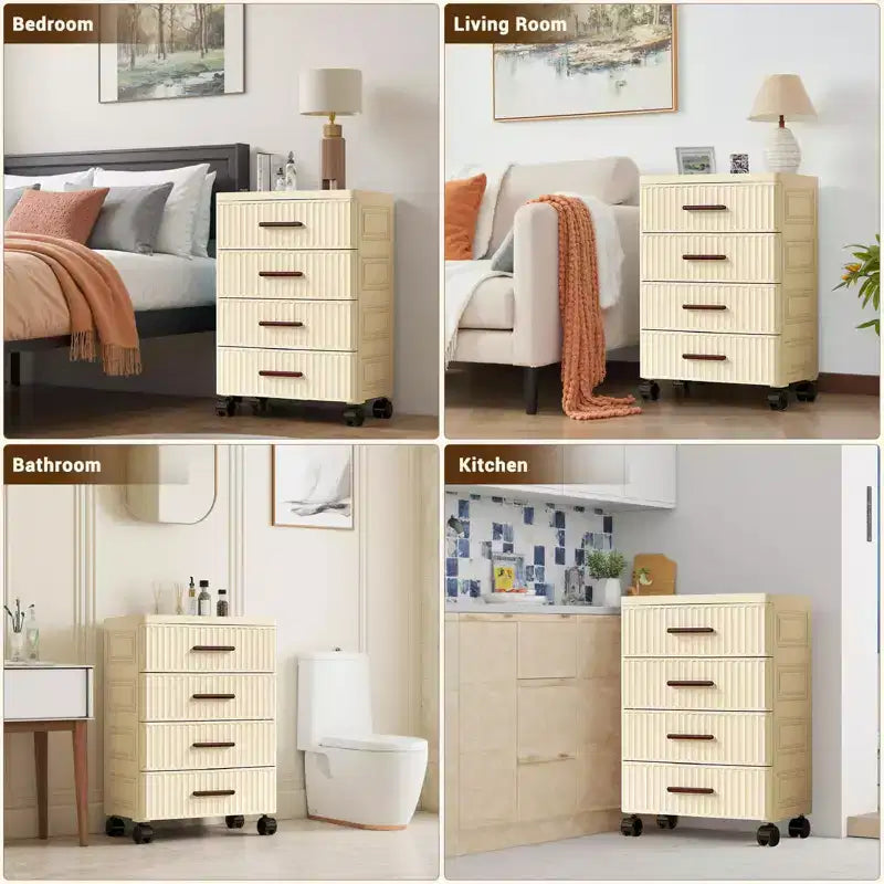 Meuble de rangement multifonctionnel - Organisateur mobile à tiroirs pour chambre et salon