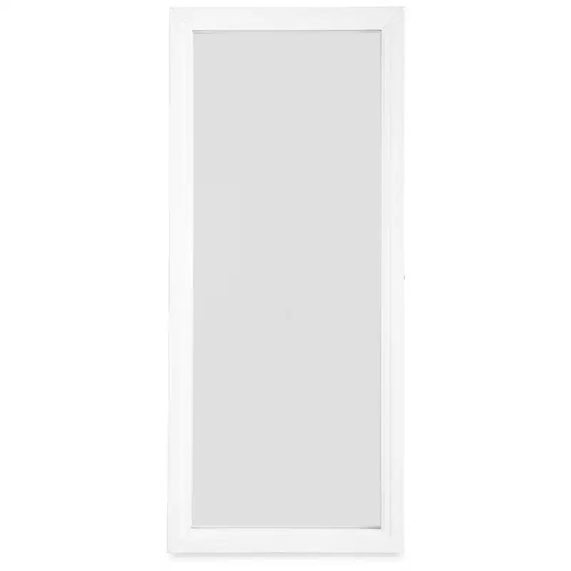 Espejo de pie con almacenamiento - 3 estantes, luz LED con control táctil