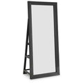 Signature Design by Ashley Evesen Floor Standing Mirror with Storage - 3 Shelves, LED Light with Touch Control