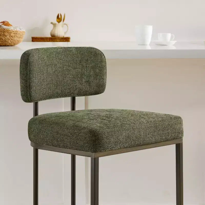Tabouret de bar de 26 de haut avec base en laiton