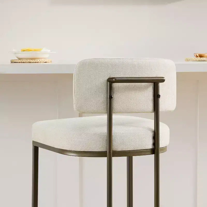 Tabouret de bar de 26 de haut avec base en laiton
