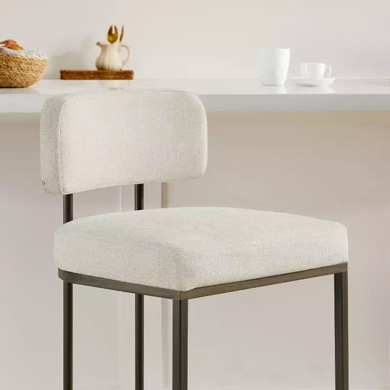 Tabouret de bar de 26 de haut avec base en laiton