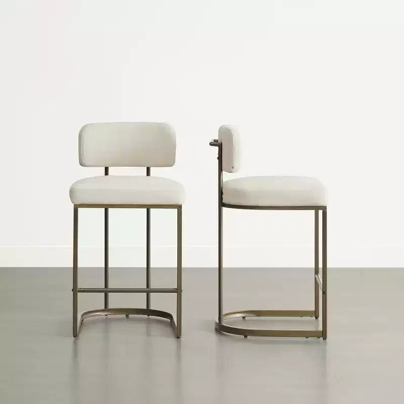 Tabouret de bar de 26 de haut avec base en laiton