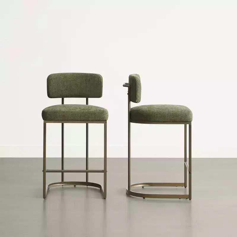 Tabouret de bar de 26 de haut avec base en laiton