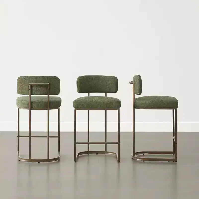 Tabouret de bar de 26 de haut avec base en laiton