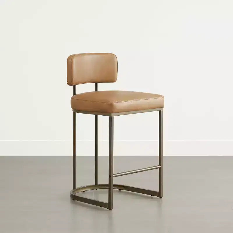 Tabouret de bar de 26 de haut avec base en laiton
