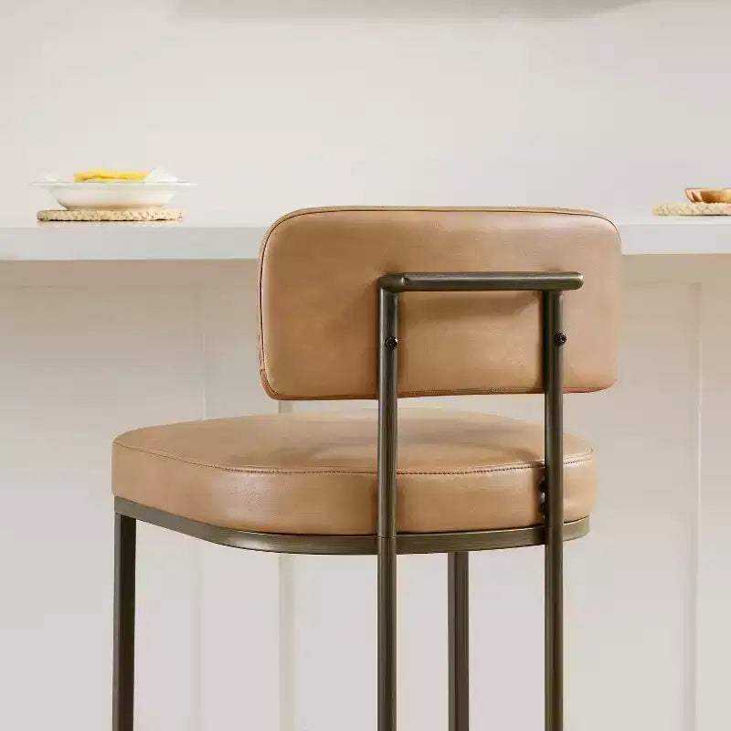 Tabouret de bar de 26 de haut avec base en laiton