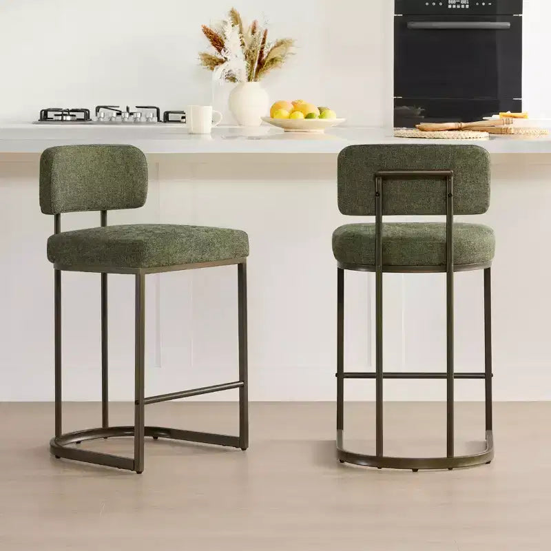 Tabouret de bar de 26 de haut avec base en laiton