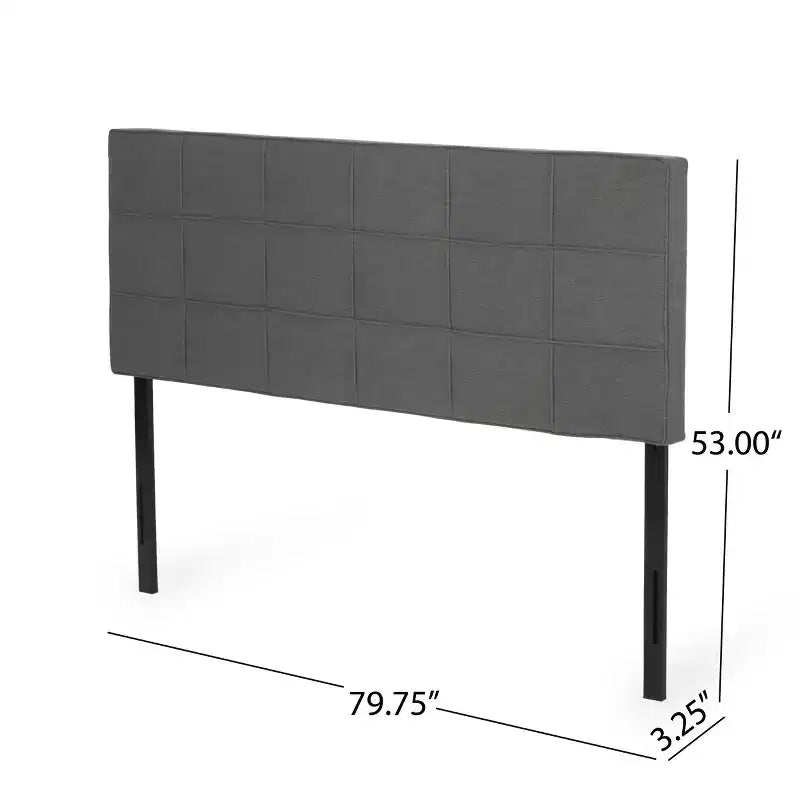 Tête de lit contemporaine en tissu rembourré pour lit king ou California king