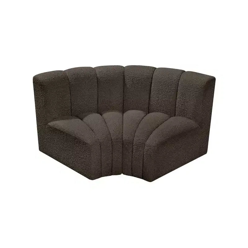 Sofá modular de tela bouclé