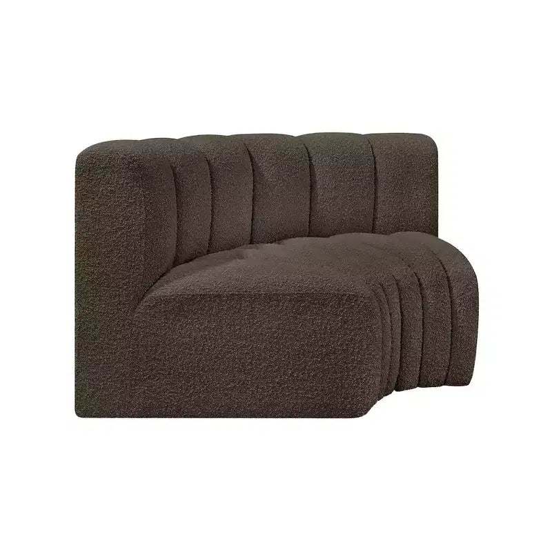 Sofá modular de tela bouclé