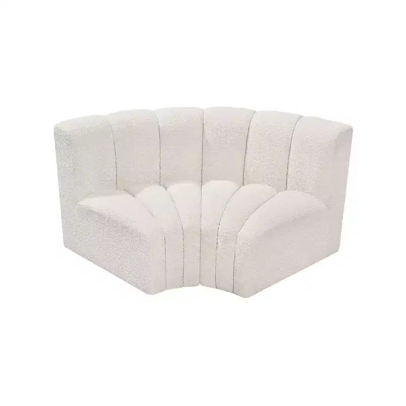 Sofá modular de tela bouclé