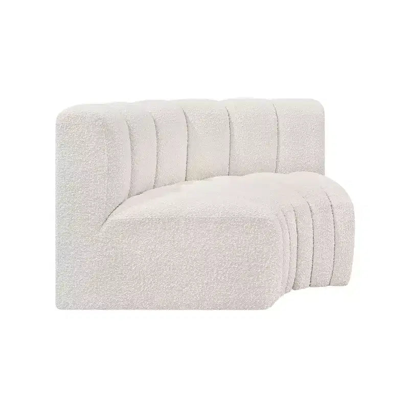 Sofá modular de tela bouclé