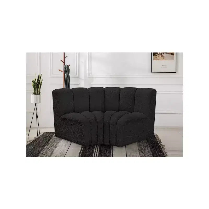 Sofá modular de tela bouclé