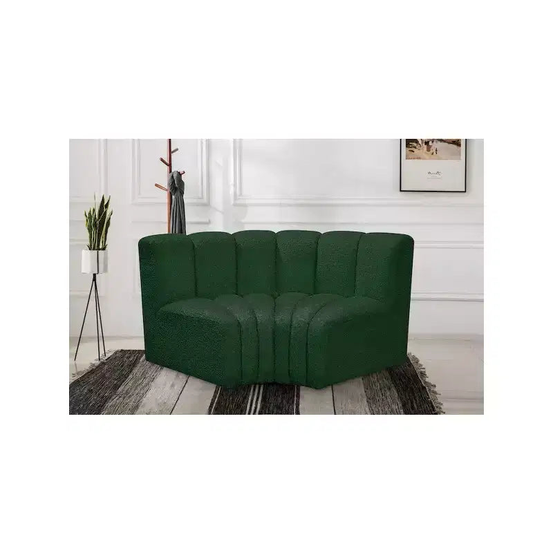Sofá modular de tela bouclé
