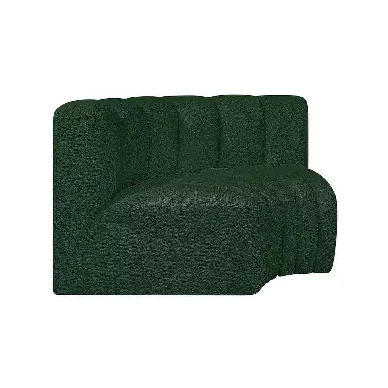 Sofá modular de tela bouclé