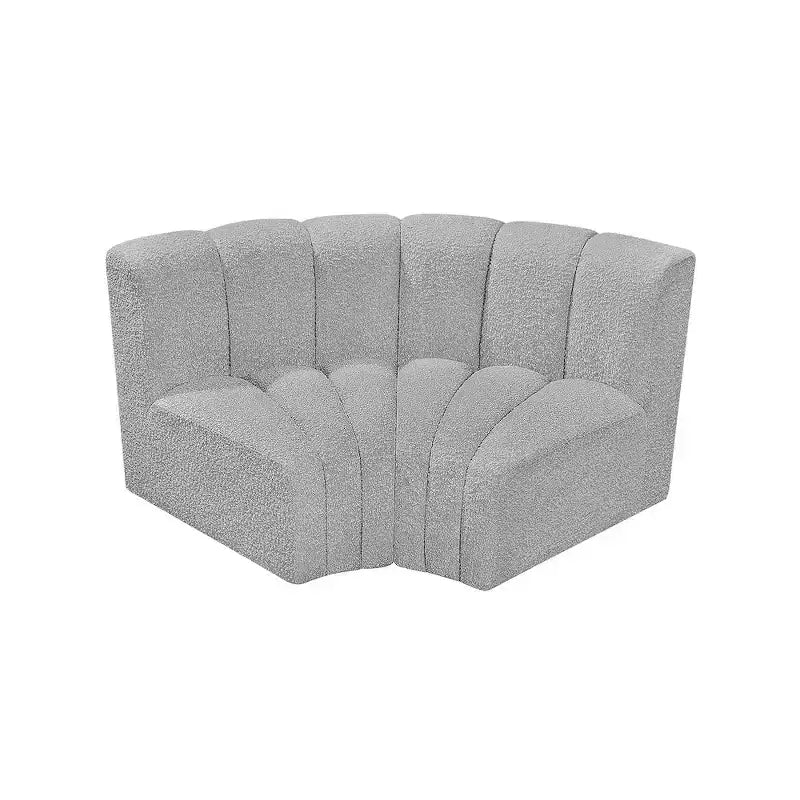 Sofá modular de tela bouclé