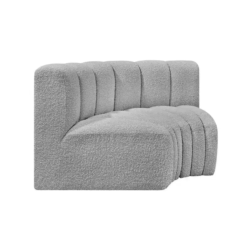 Sofá modular de tela bouclé