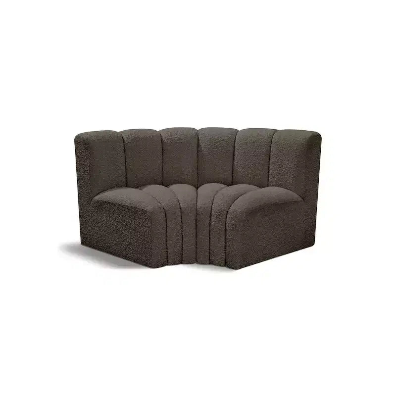 Sofá modular de tela bouclé