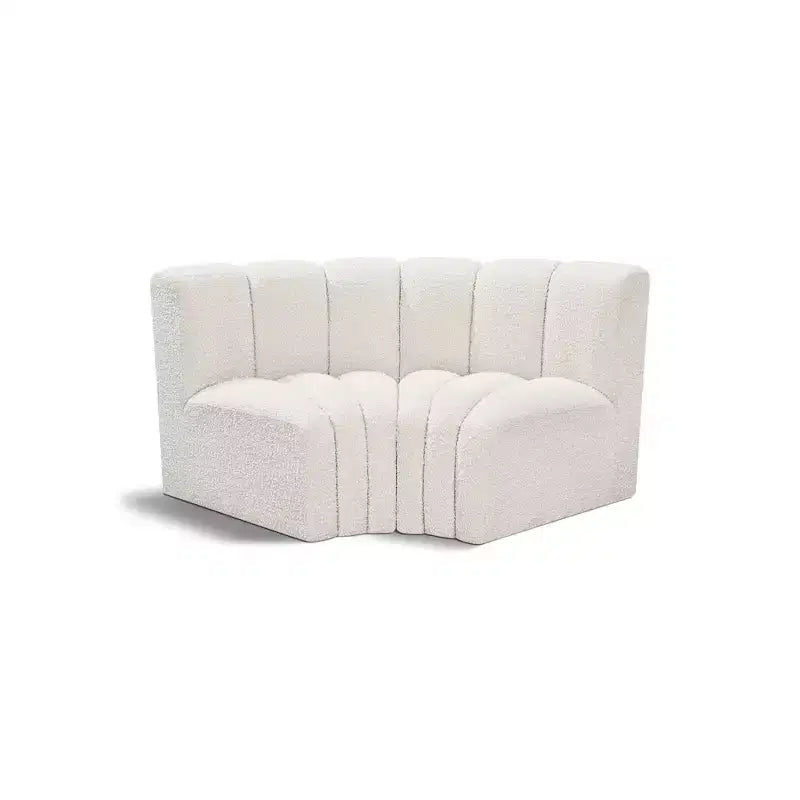 Sofá modular de tela bouclé