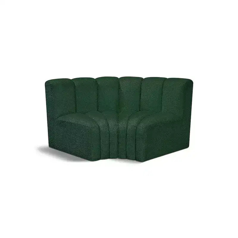 Sofá modular de tela bouclé