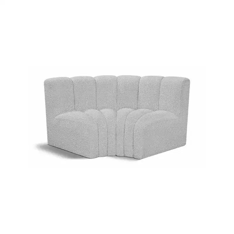 Sofá modular de tela bouclé