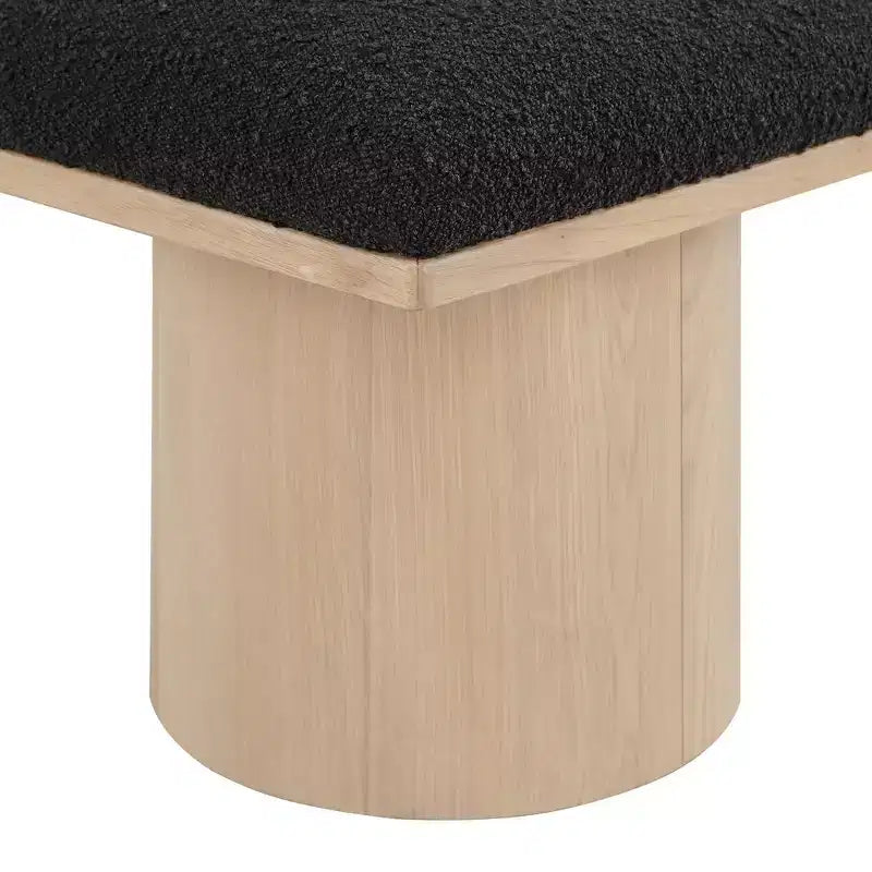 Banc en tissu bouclé