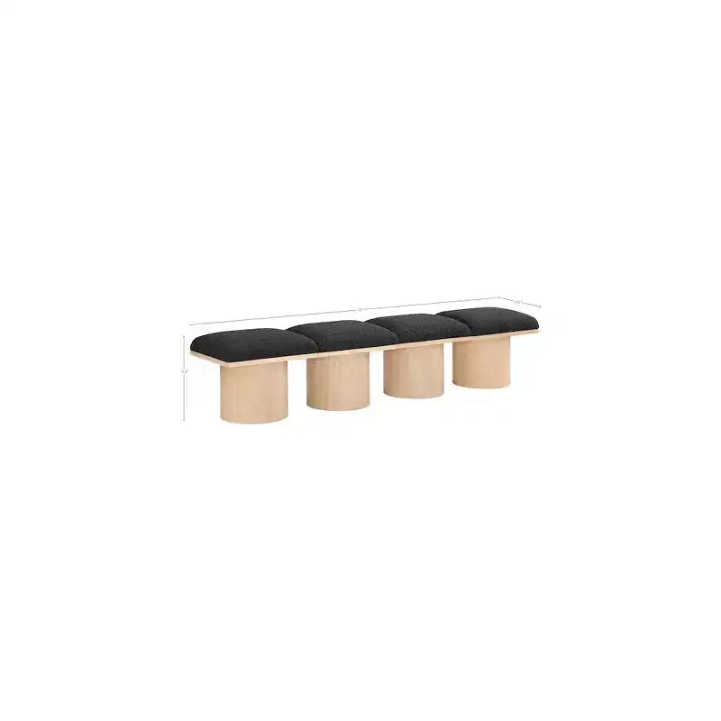 Banc en tissu bouclé
