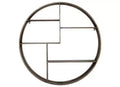Elewen 36 Diameter Round Iron Wall Shelf - WDC5010 - Brown - Safavieh