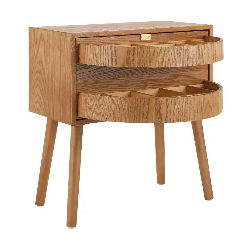 Table de chevet en rotin avec compartiment rotatif, table d’appoint pour canapé, table décorative, table de chevet