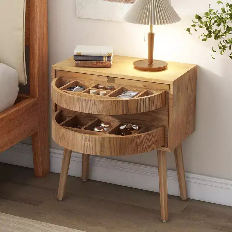 Table de chevet en rotin avec compartiment rotatif, table d’appoint pour canapé, table décorative, table de chevet