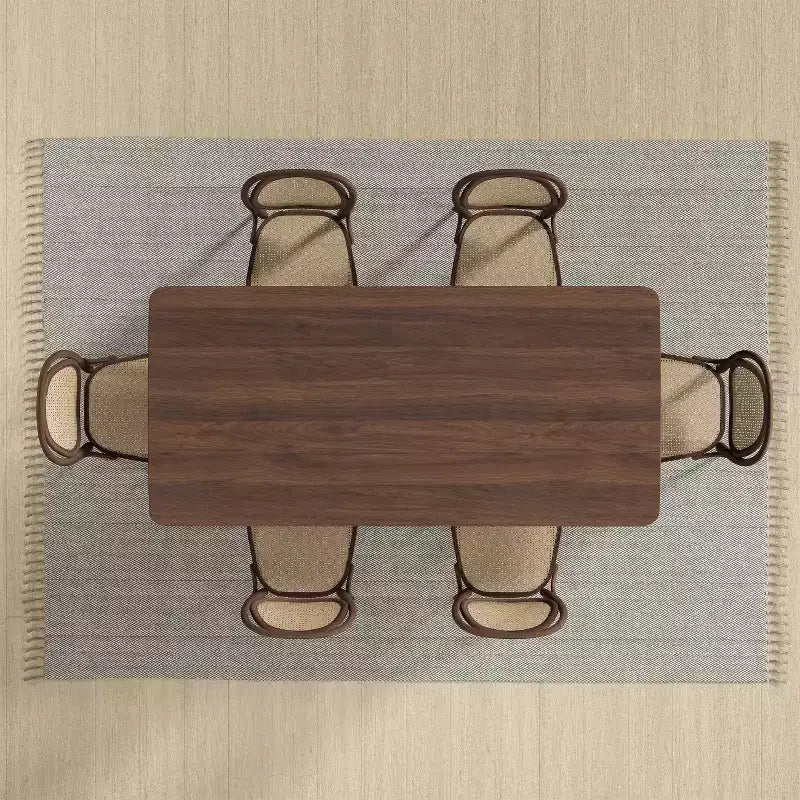 Mesa de comedor ovalada de madera de 67 para 4-6 personas, mesa de cocina y comedor de estilo granja moderno
