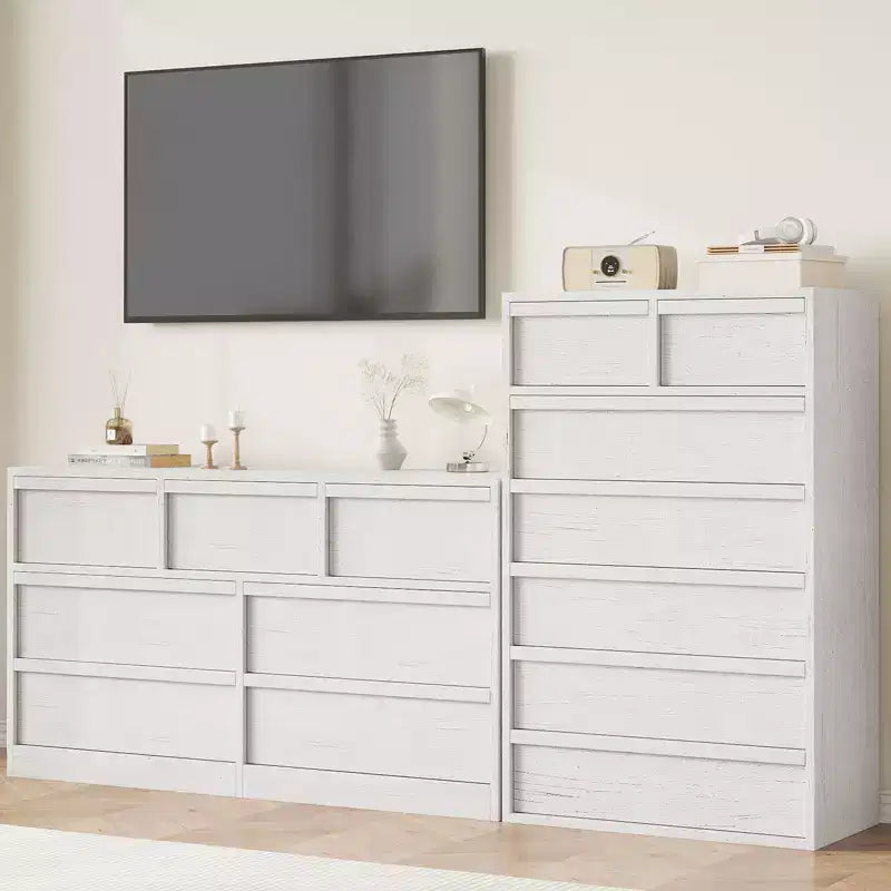 Commode haute à 5 tiroirs avec grand espace de rangement, meuble de rangement moderne à tiroirs, meuble organisateur pour chambre ou entrée