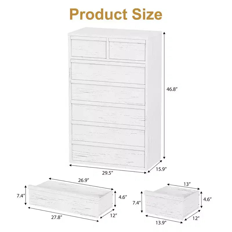 Commode haute à 5 tiroirs avec grand espace de rangement, meuble de rangement moderne à tiroirs, meuble organisateur pour chambre ou entrée