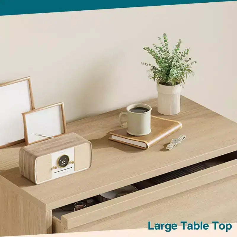Commode haute à 5 tiroirs avec grand espace de rangement, meuble de rangement moderne à tiroirs, meuble organisateur pour chambre ou entrée