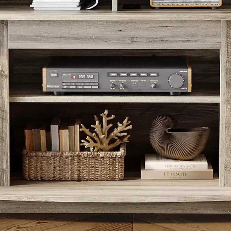 Mueble para TV de 70 pulgadas para la sala - amplio centro de entretenimiento estilo rústico con almacenamiento