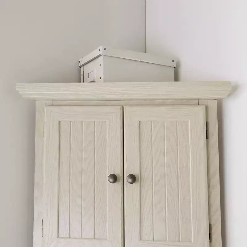 Alacena de esquina de cocina de 4 niveles y 72 con 8 puertas, armario alto de almacenamiento, estantería de estilo rústico para baño y sala de estar