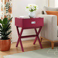 HomeStock Belmont End Table with Large Trunk Style Drawer and Smooth Top Surface, Modern Storage Accent Table with Concealed Space for Essentials