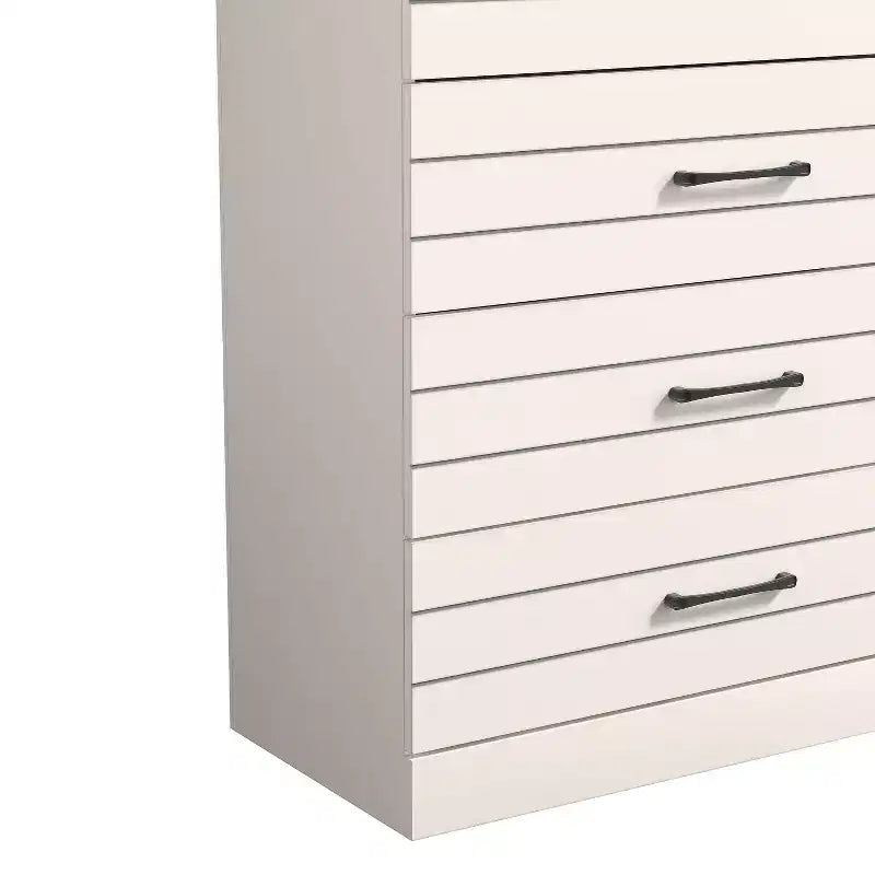 Commode à 5 tiroirs (verrouillage imbriqué) - ivoire