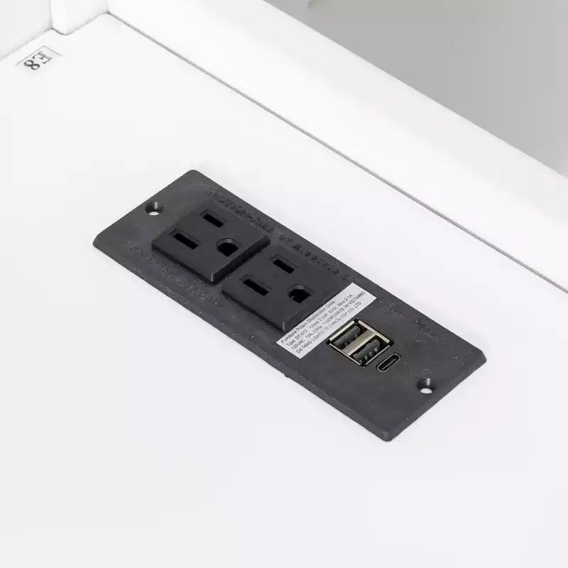 Lit superposé avec bureau, ports USB et étagères de rangement