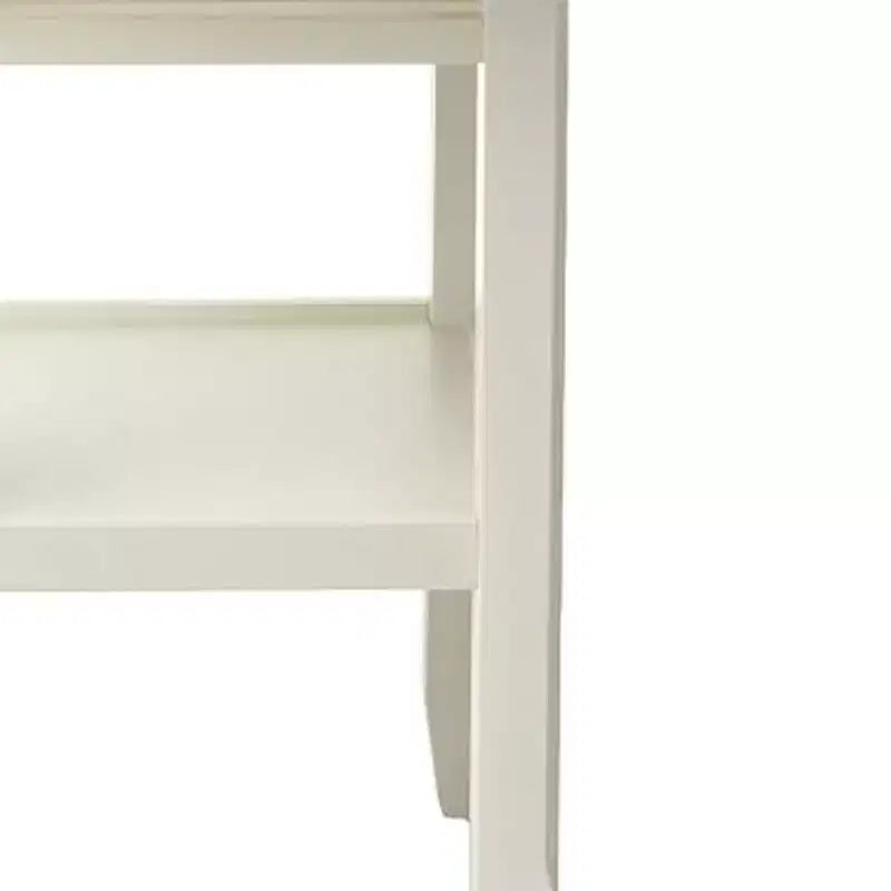 Table de bar en bois crème de 40 pouces à abattants arrondis